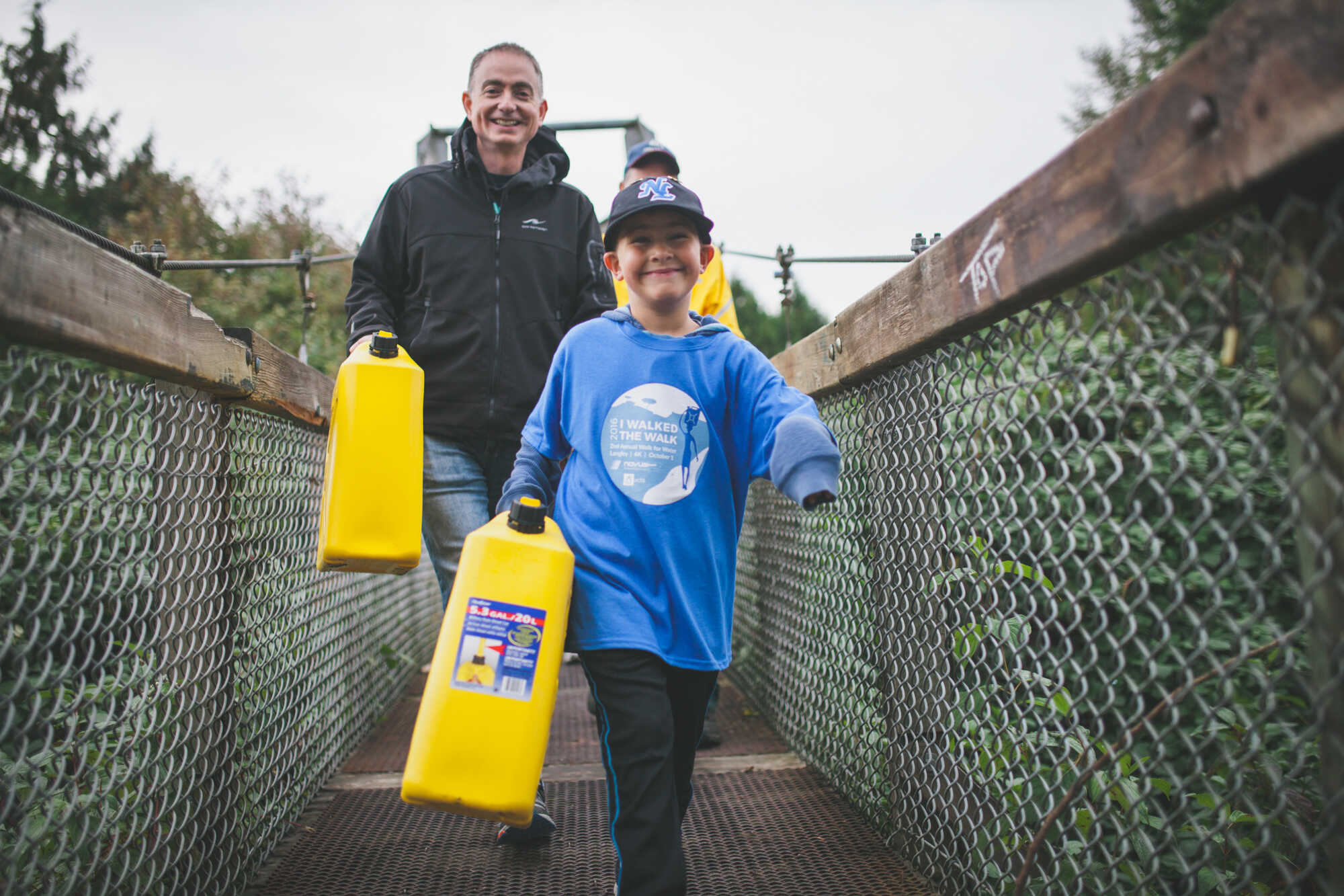 WalkForWater image of father and son